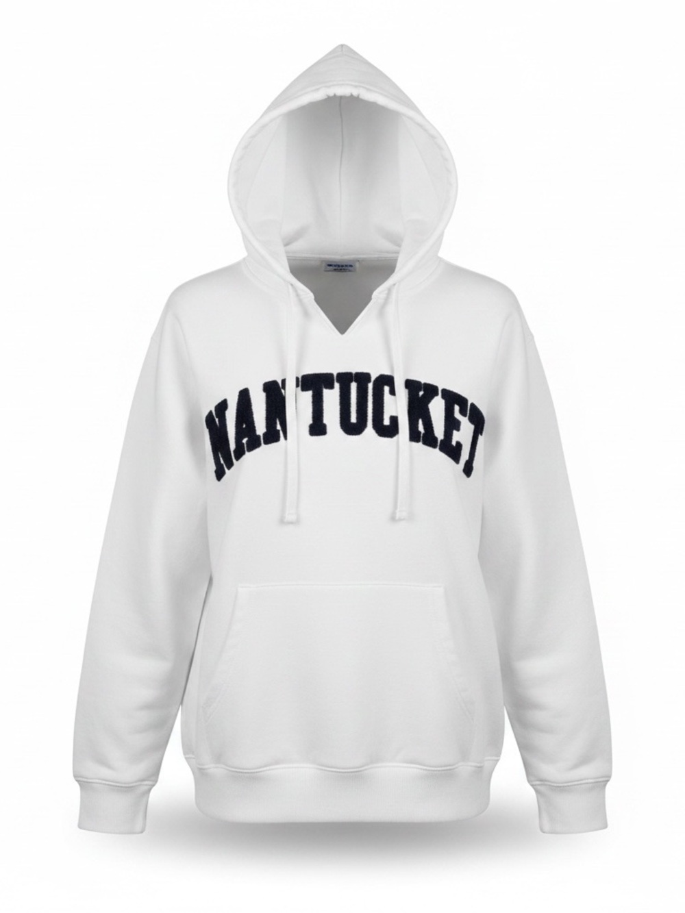 Blue 84 White Crewneck Hoodie with Navy 'NANTUCKET' Chest Lettering